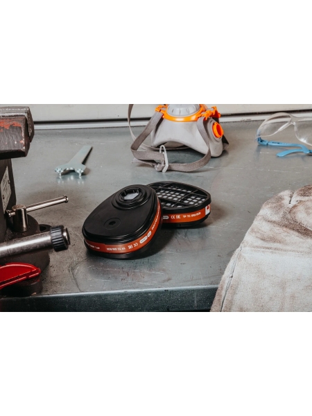 Комплект Полумаска из силикона Jeta Safety с быстрым сбросом 8500 с 2-мя фильтрами A1 (6510), размер L, SET8500-L