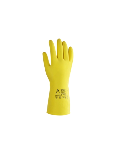 Латексные химостойкие перчатки Jeta Safety 50/50, с хлопковым напылением, 0.4 мм, р. 7/s JL711-07-S
