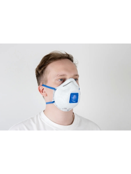 Респиратор с клапаном Jeta Safety 1 шт, с углем E (от кислых газов) с регулировкой, FFP2 R D, чашеобразный JM-7628MP