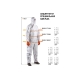 Комбинезон химзащиты из нетканого материала Jeta Safety 65 г/м², р. XL/52-54 JPC-60-XL