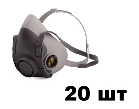 Полумаска многоразовая фильтрующая из термопласта, размер L, 20 шт Jeta Safety 5500P-box-L