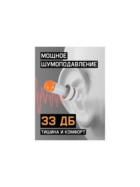 Противошумные многоразовые силиконовые беруши Jeta Safety Sonido 33Дб, в чехле JEM30