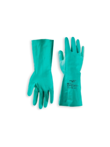 Химические нитриловые перчатки Jeta SafetyJN711 размер XXL/11 (80/50), зеленые JN711-XXL