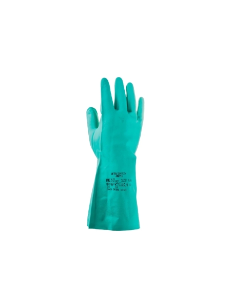 Химические нитриловые перчатки Jeta SafetyJN711 размер XXL/11 (80/50), зеленые JN711-XXL