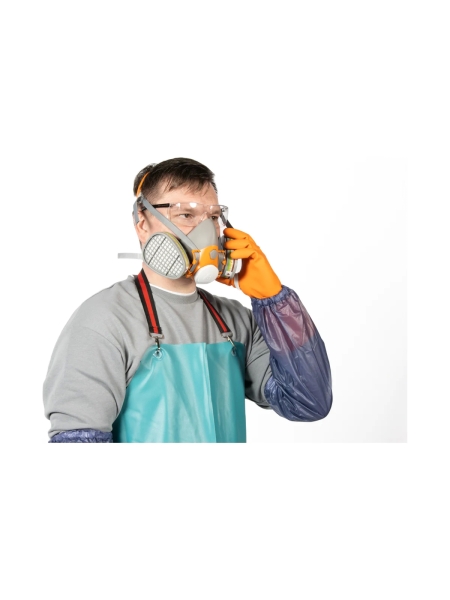 Нарукавники Jeta Safety защитные из ПВХ от кислот и щелочей, КЩС, длина 57 см, JVC-256