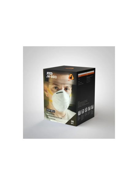 Респиратор Jeta Safety FFP1 без клапана (20 шт.), чашеобразный, JM-8610