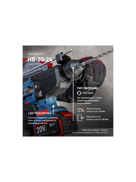 Перфоратор КВТ HB-20-24 серия ПРОФИ 102589