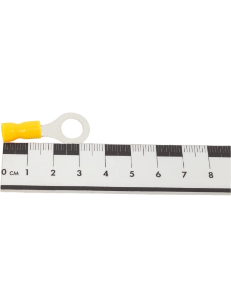 Наконечник кабельный КВТ кольцевой изолированный НКИ 6.0-8 серия EasyFix (100 шт/уп) 90898