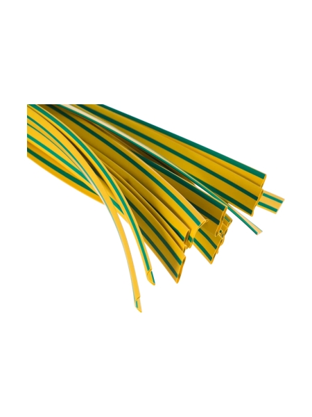 Трубка КВТ ТНТнг-10/5 желто-зеленая нарезка 1м 72435