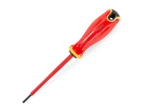 Отвертка диэлектрическая шлицевая КВТ 3. 0x100 серия СЛИМ 103002