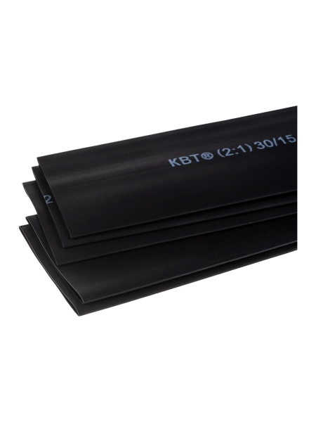 Трубка ТНТ КВТ 30 на 15 черная нарезка 1 м 84325