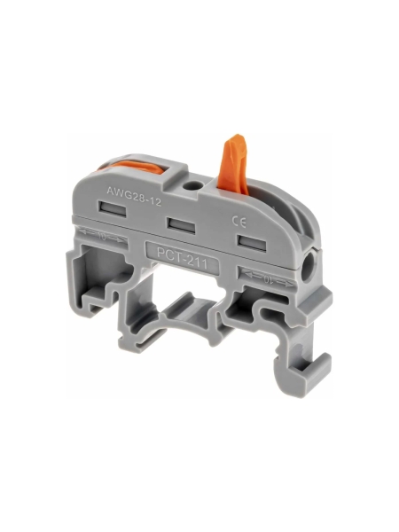 Проходная клемма КВТ СМК 222-2411 на DIN-рейку 87640