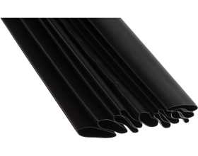 Термоусадочная клеевая трубка КВТ, ТТК 2:1-25/12.5 черная 74305