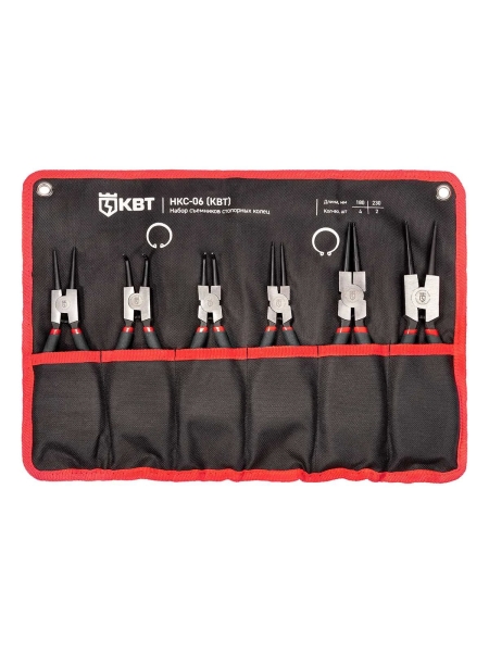 Набор съемников стопорных колец КВТ НКС-06 серия МАСТЕР 92036