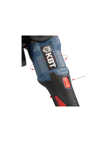 Угловая шлифовальная машина КВТ ПРОФИ GB-20-125R без АКБ и ЗУ с поворотной рабочей головой 104541