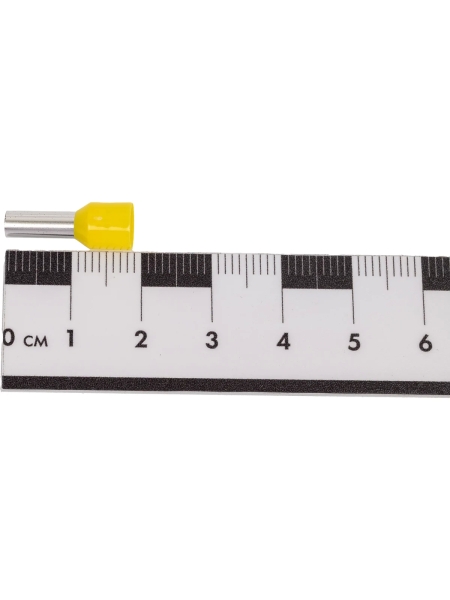 Наконечник штыревой втулочный изолированный КВТ НШВИ 6.0-10 (100шт./уп.) 92306