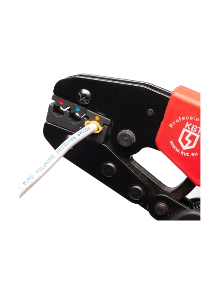 Ручные пресс-клещи КВТ СТК+4, 4 матрицы в сумке 75907
