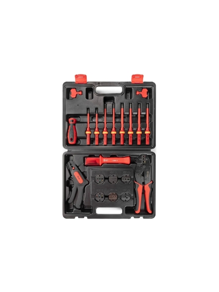 Универсальный набор для опрессовки КВТ снятия изоляции и монтажа резьбового крепежа СКМ-3 серия ПРОФИ 103137