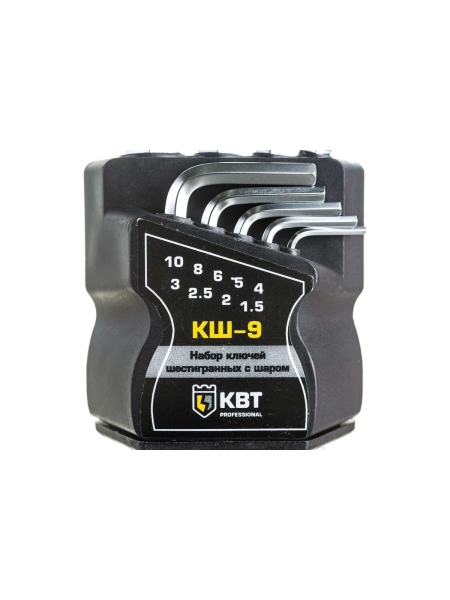Набор шестигранных ключей с шаром КВТ КШ-9 78368