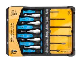Набор отверток из стали S2 КВТ Мастер НО-06-S 78622