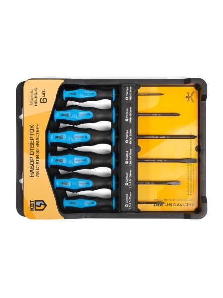Набор отверток из стали S2 КВТ Мастер НО-06-S 78622