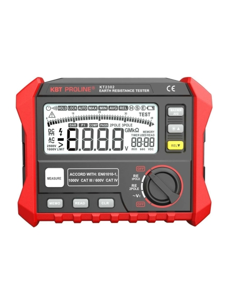 Цифровой измеритель сопротивления заземления КВТ KT 2302 PROLINE 87240
