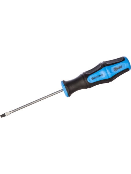 Отвертка, шлиц 3*75 КВТ Мастер 77396