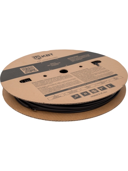 Трубка термоусадочная клеевая КВТ ТТК-(3:1)-4.8/1.6 черная (в бухте) 89689