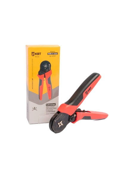 Универсальные пресс-клещи для опрессовки втулочных наконечников КВТ ПКВк-6 мини серия ПРОФИ 89787