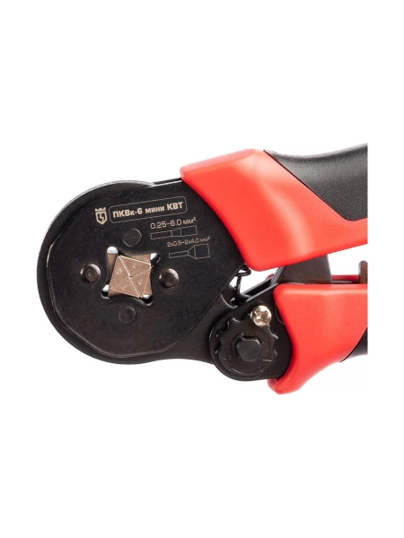 Универсальные пресс-клещи для опрессовки втулочных наконечников КВТ ПКВк-6 мини серия ПРОФИ 89787