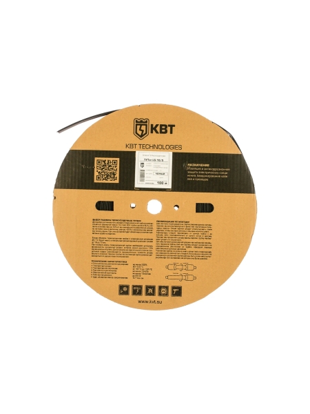 Трубка термоусадочная ТУТнг-10/5 черная КВТ 60090