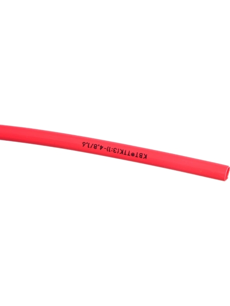 Термоусадочная клеевая трубка КВТ, ТТК 3:1-4.8/1.6 красная 67232