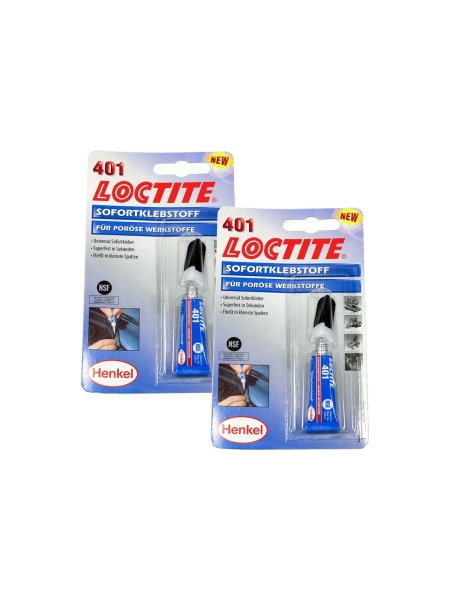 Моментальный цианоакрилатный клей общего назначения LOCTITE 401, 3гр. 2шт./уп 195904-2