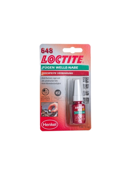 Вал-втулочный фиксатор LOCTITE высокотемпературный быстроотверждаемый 648 5 мл 1804041
