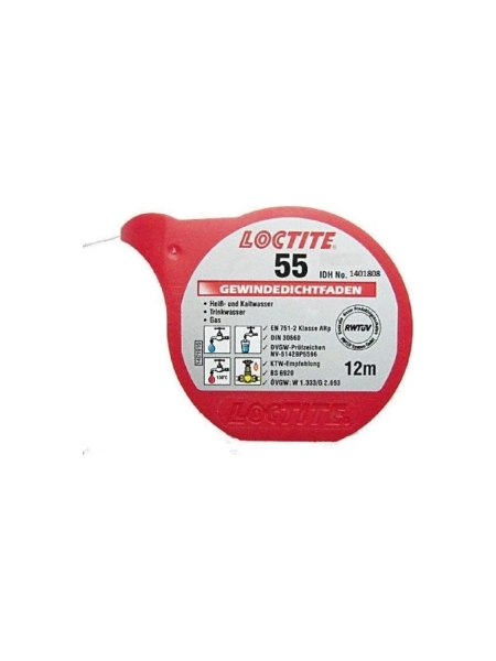 Герметизирующая нить для газа и питьевой воды LOCTITE 55 24х12 м 1401808