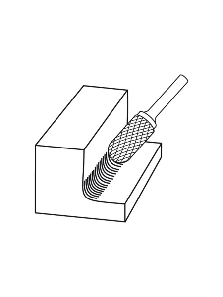 Бор-фреза (шарошка) форма C MOST 10x20x6мм цилиндрическая со сферическим концом 9485021020