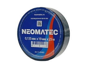 Изолента ПВХ (25м х 19мм х 0,135мм) чёрная NEOMATEC 11.42403