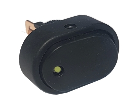 Овальная клавиша Nord-Yada 12V 20А с желтой LED подсветкой (3контакта) ON-OFF (2шт в упаковке) 905930