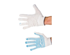 Перчатки Nord-Yada 10 класс вязки, 6 нитей, х/б с ПВХ, белые 903098