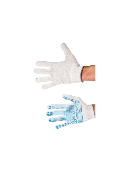 Перчатки Nord-Yada 10 класс вязки, 6 нитей, х/б с ПВХ, белые 903098