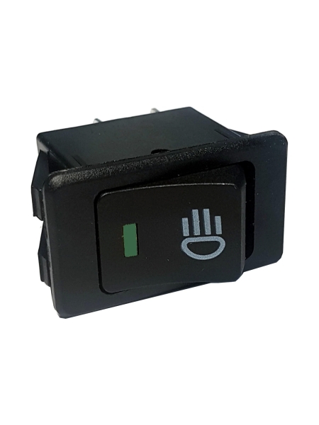 Клавиша Nord-Yada 12V 35А зеленая с подсветкой (4контакта) ON-OFF (2шт в упаковке) 905936