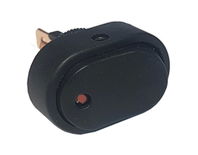 Овальная клавиша Nord-Yada 12V 20А с красной LED подсветкой (3контакта) ON-OFF (2шт в упаковке) 905932