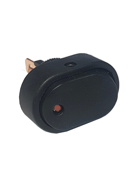 Овальная клавиша Nord-Yada 12V 20А с красной LED подсветкой (3контакта) ON-OFF (2шт в упаковке) 905932