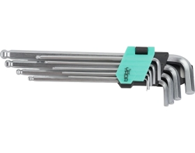 Набор удлиненных шестигранных ключей Nord-Yada с шаром 9 предметов 1.5, 2, 2.5, 3, 4, 5, 6, 8, 10 мм ТМ Nord YADA 907657