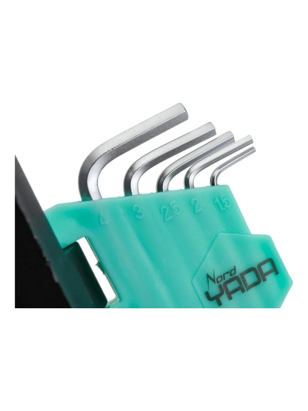 Набор удлиненных шестигранных ключей Nord-Yada с шаром 9 предметов 1.5, 2, 2.5, 3, 4, 5, 6, 8, 10 мм ТМ Nord YADA 907657