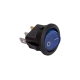 Круглая клавиша Nord-Yada 250V 6А синяя с подсветкой (3контакта) ON-OFF (2шт в упаковке) 905488