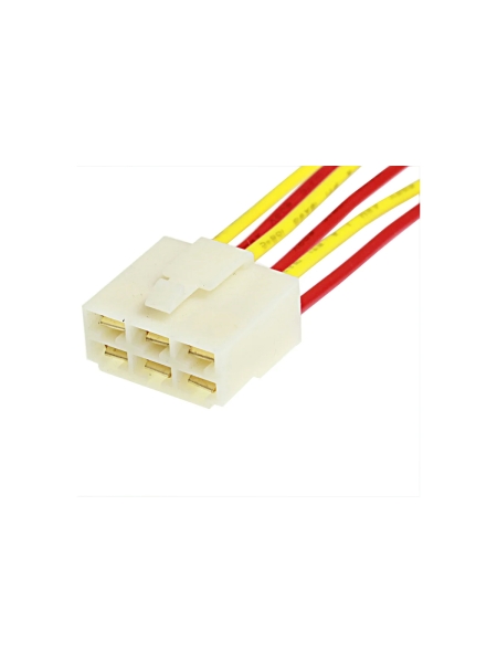 Колодка соединительная Nord-Yada 6 конт. 6,3 мм (мама) с проводами 905062