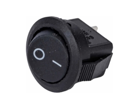 Клавиша Nord-Yada 250V 3А круглая Micro черная (2конт.) ON-OFF (2шт в упаковке) 905482