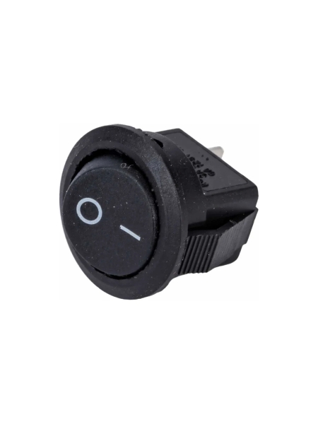 Клавиша Nord-Yada 250V 3А круглая Micro черная (2конт.) ON-OFF (2шт в упаковке) 905482