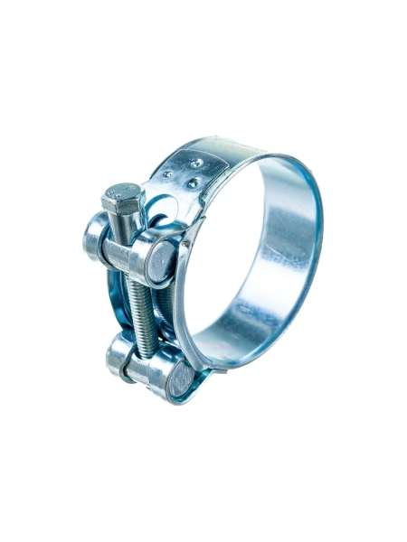 Силовой хомут Nord-Yada Д: 52-55 мм, Ш: 22 мм, Т: 1,2 мм, болт: М6х55, оцинкованная сталь 905994